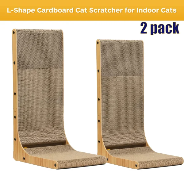 L Shape Cat Scratcher, 23.6 Inch Cat Scratchers for Indoor Cats.