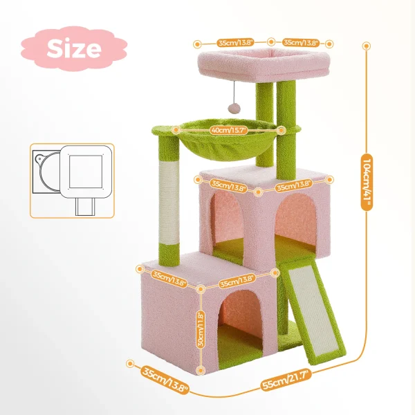 Large Cat Tree for Indoor Cats, Multi-Level Cat Tower