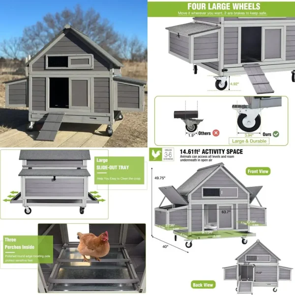 Large Chicken Coop on Wheels