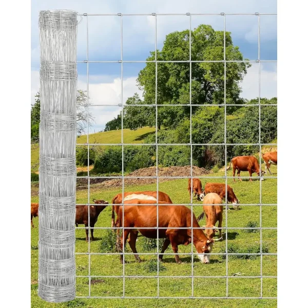 Galvanized 6 Strand 328ft Wire for Livestock Fencing: Suitable for Cattle, Deer, Sheep, Goats, and Animal Enclosures
